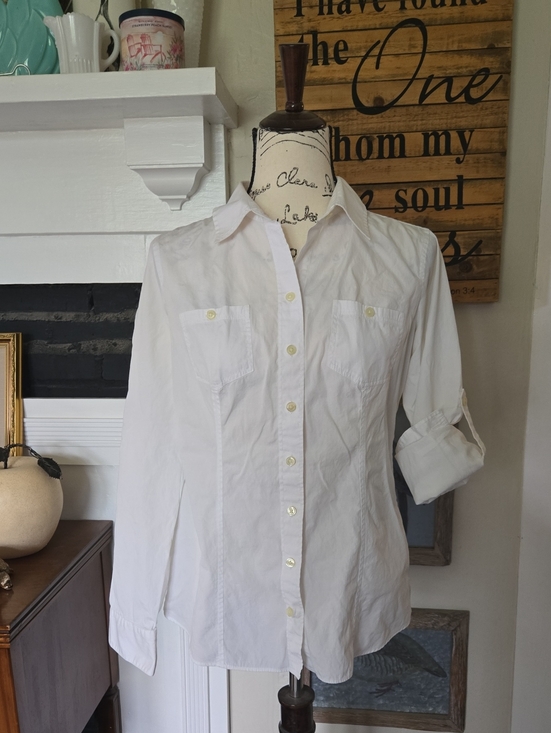 Banana Republic Tops - Banana Republic White Collared Shirt